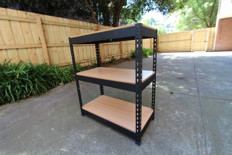 ~ RRP $100 ~ Rack Storage System ~ Black/Wood Finish ~ 3 Tier ~ High Quality ~ Multipurpose ...