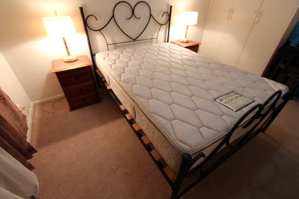  RRP 1500 Captain Snooze Queen Bed & Mattress Steel Heart Frame