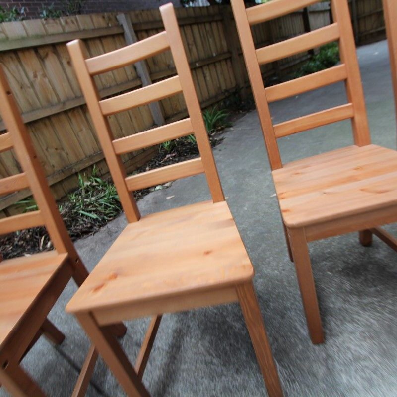 4x Dining Chairs By Ikea Kaustby, Ikea Dining Chairs Wood