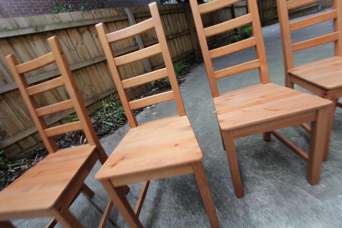 Rrp 180 4x Dining Chairs By Ikea Kaustby Webxgear Bargains