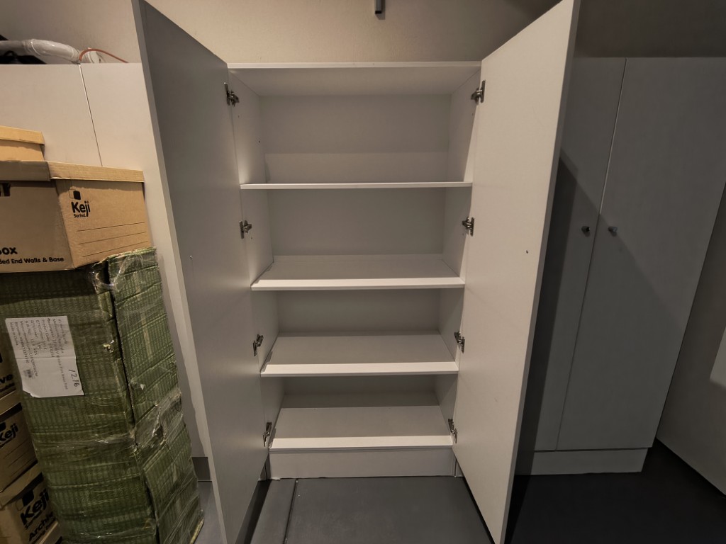 White storage cupboard office cabinet tall cupboard shelves archive cupboard garage storage unit home storage furniture